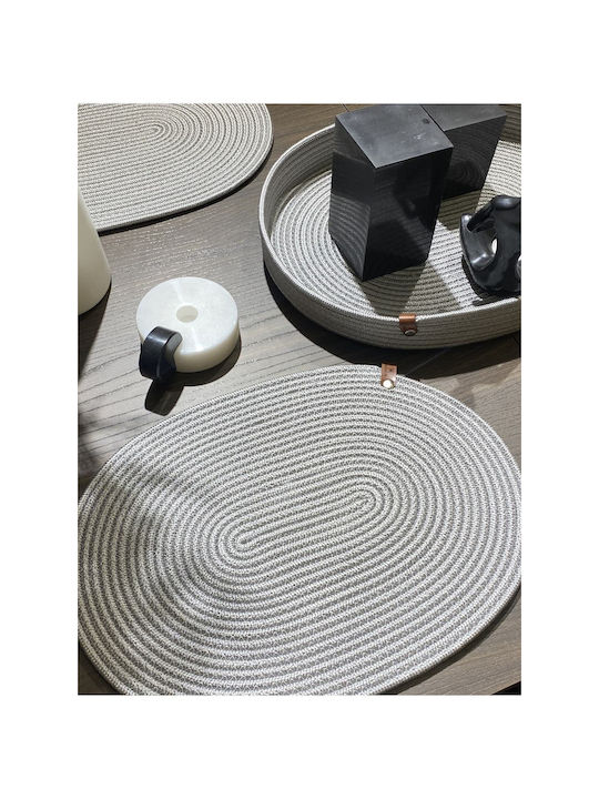 SteweHome Wicker Gray Placemats 41x31cm 7 Pieces