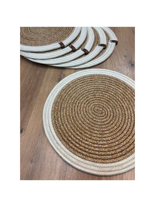 SteweHome Σουπλά Στρογγυλό Ψάθινο Καφέ 33cm 6τμχ SteweHome Σουπλά Στρογγυλό Ψάθινο Καφέ 33cm 6τμχ