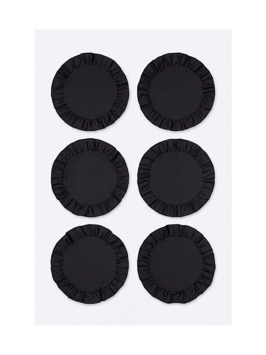 SteweHome Black Placemats 120x40cm 7 Pieces