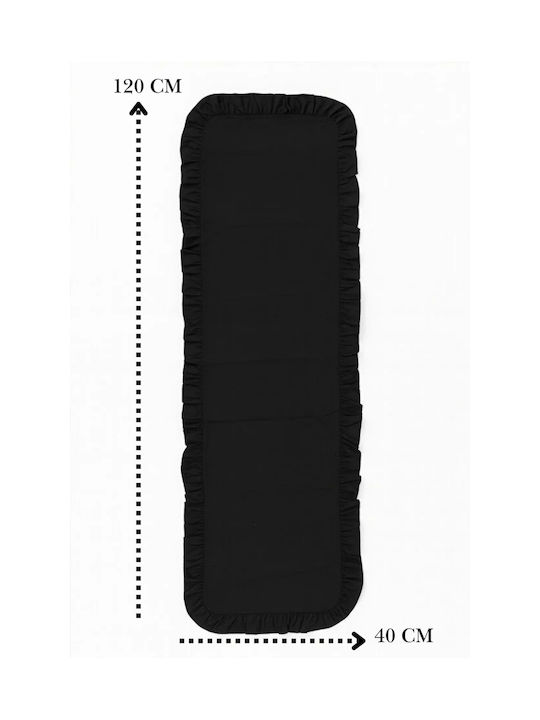 SteweHome Black Placemats 120x40cm 7 Pieces