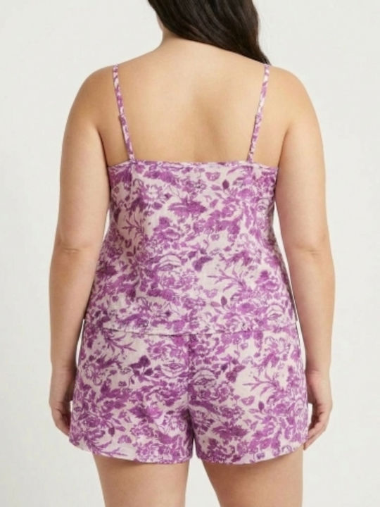 Asel Asel Damen Schlafanzug & Pyjamas Sommer Lila