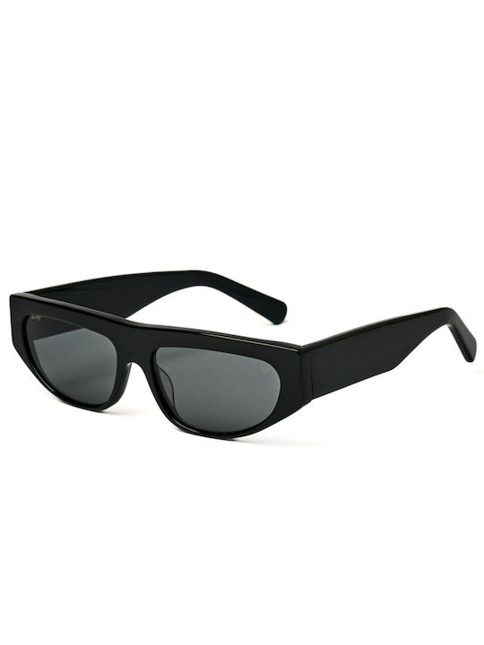 AV Sunglasses Juno Unisex Γυαλιά Ηλίου με Μαύρο Κοκκάλινο Σκελετό και Μαύρο Φακό