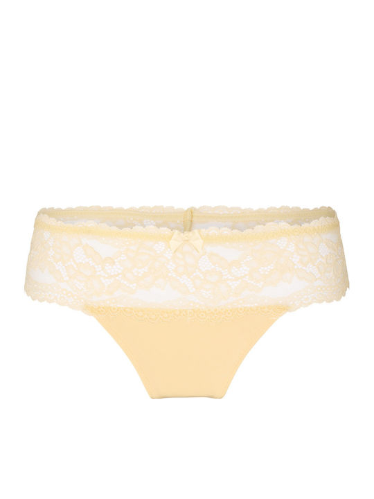 Damen-Boxer mit Spitze Gelb