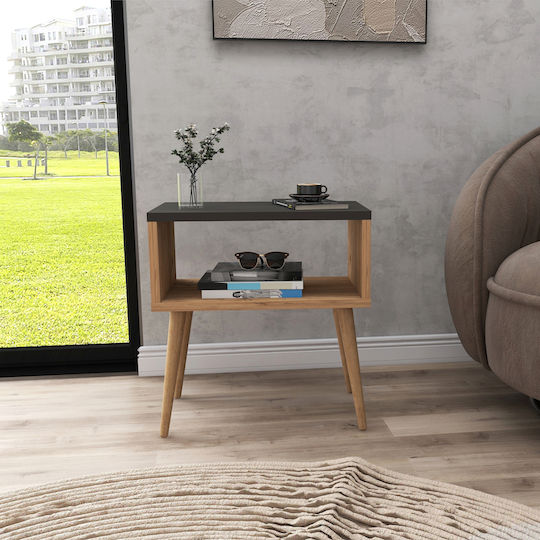 Wooden Grey Bedside Table 45x29x60cm Wooden Grey Bedside Table 45x29x60cm