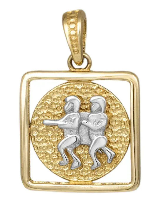 Charm Ζώδιο Δίδυμος από Χρυσό 9Κ