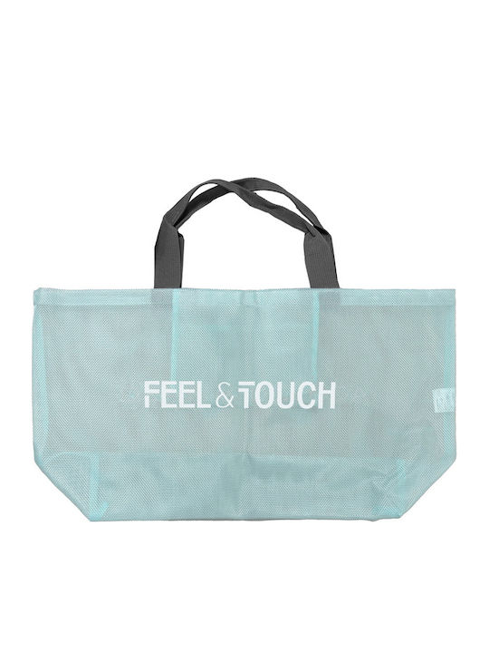 Feel & Touch Пластмасова Плажна Чанта Тюркоазена