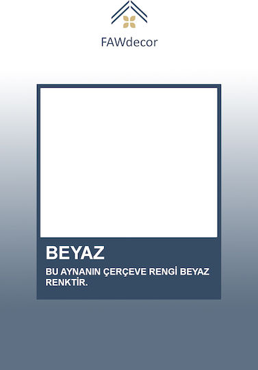 SteweHome Καθρέπτης Μπάνιου από MDF 28x36cm Λευκός