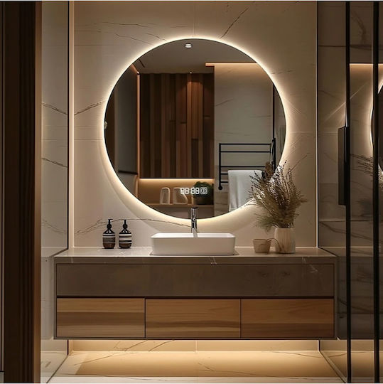 SteweHome STE-009893-V14975-131162 Καθρέπτης & LED Φωτισμό Διαμέτρου 67cm