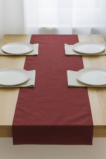 SteweHome Față De Masă Burgundy 150x50cm SteweHome Față De Masă Burgundy 150x50cm