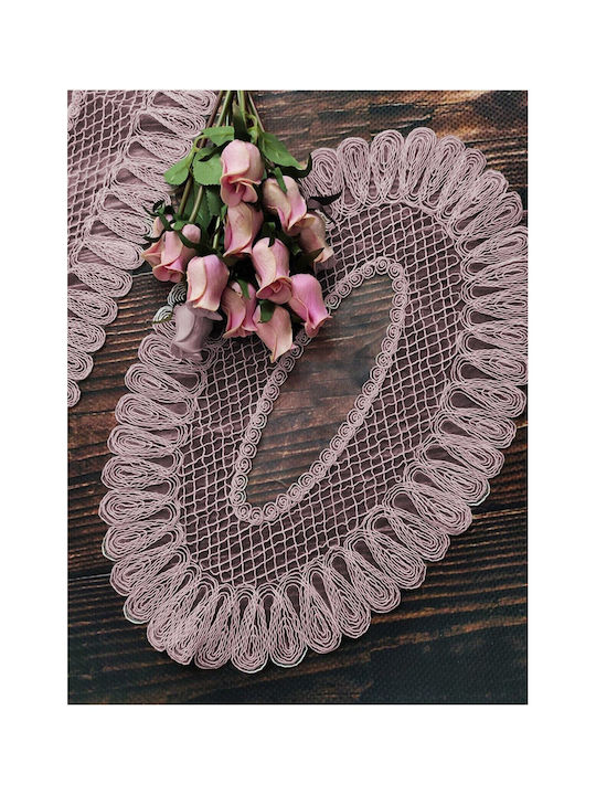 SteweHome Runner Cu Dantelă Set Ecru 34x48cm