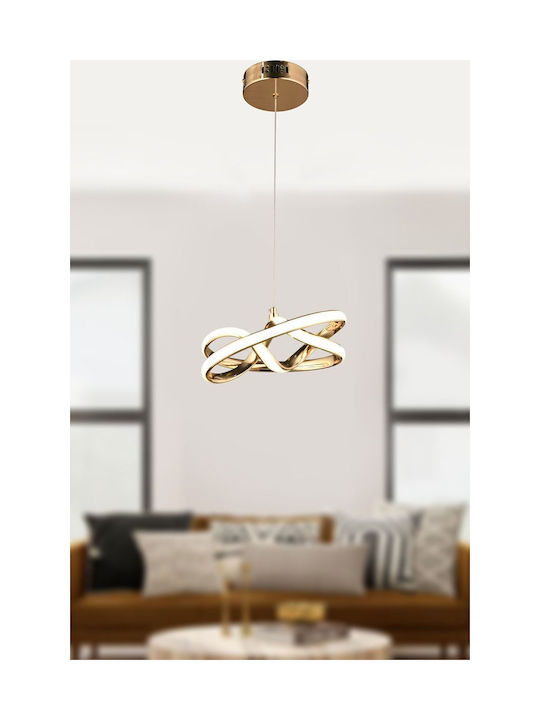 SteweHome Κρεμαστό Φωτιστικό Κίτρινο LED 25x50x61εκ.