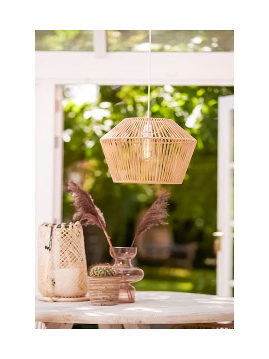 SteweHome Adjustable White Ceiling Light with Rope for E27 Socket 30x90x81cm