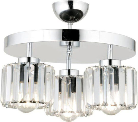 SteweHome SteweHome Deckenleuchte Silber mit Lampenbirnensockel E27 30x60x20cm