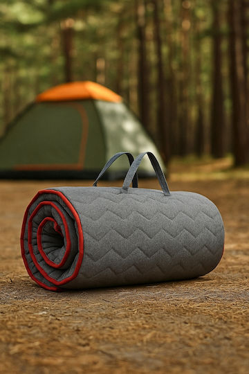 SteweHome Ημίδιπλο Υπόστρωμα Camping 190x90cm Πάχους 6cm Κόκκινο