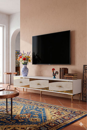 Έπιπλο TV Επιδαπέδιο Λευκό 180x30x41εκ.