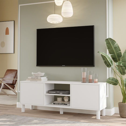 TV-Ständer Weiß M160xP40xH59cm