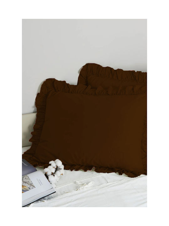 SteweHome Set Brown Pillowcases 50x70cm