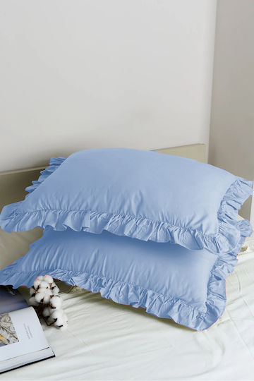 SteweHome Set Light Blue Pillowcases 50x70cm