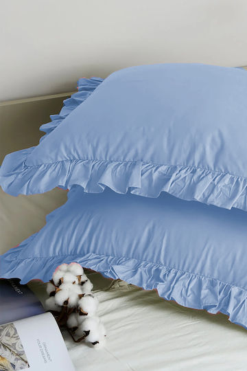 SteweHome Set Light Blue Pillowcases 50x70cm