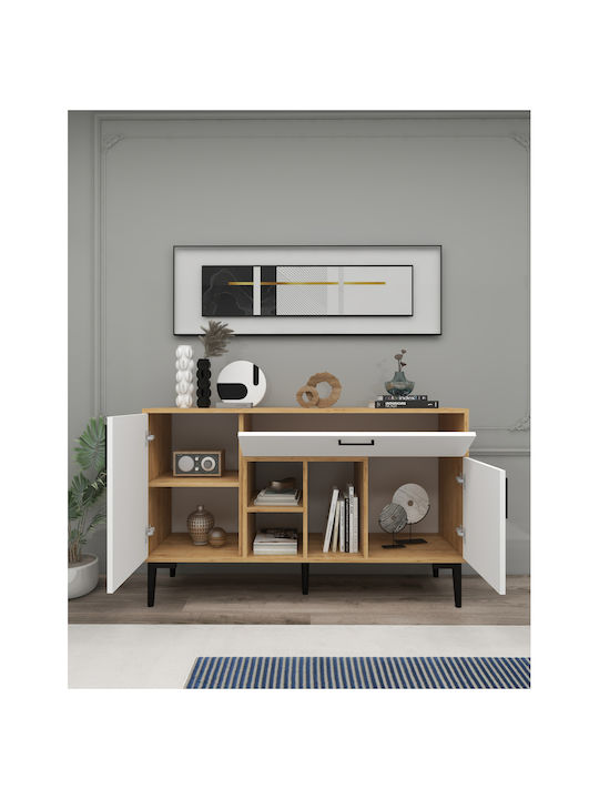 Wooden Sideboard Multicolour 135x40x84cm