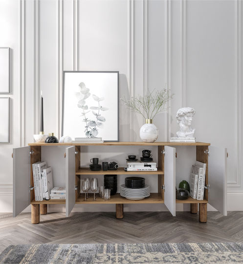 Wooden Sideboard Multicolour 160x40x73cm