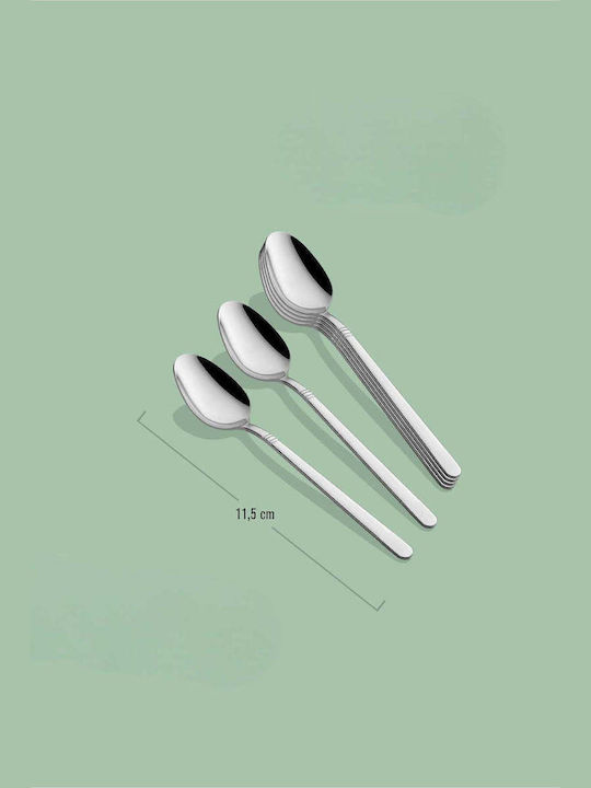 SteweHome Set Löffel Kaffee/Tee Inox Silber 6 Stück