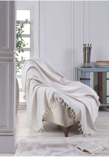 SteweHome SteweHome Decken & Couchdecken Sesselüberwurf Strickware 160x160cm Ecru