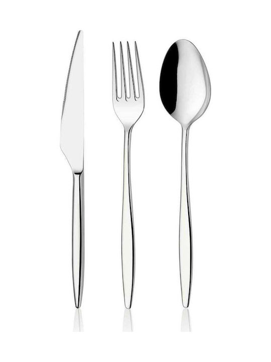 SteweHome Cutlery Set Stainless Steel White 24 Pieces