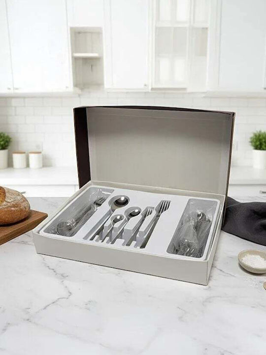 SteweHome Cutlery Set Stainless Steel White 5 Pieces