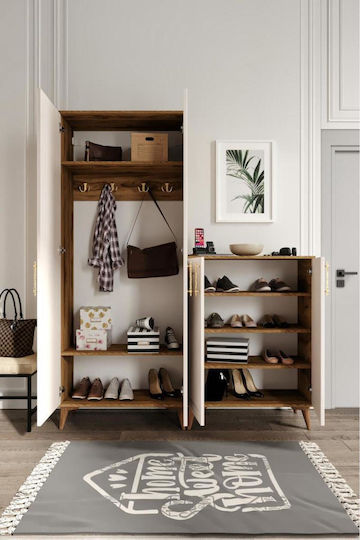 Mobilier Hol cu Suport pentru Pantofi și Mobilier și Depozitare pentru Hol Lemn Sintetic 140x36x190cm