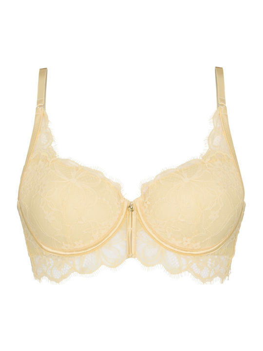 Yellow Bra for Plunge with Underwire