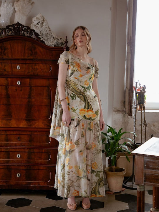 Sommer Maxi Abendkleid Mit Blumenmuster