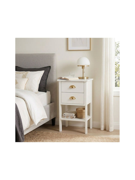 Wooden Gold Bedside Table 40x35x70cm