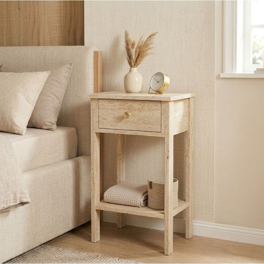 Nachttisch Holz Gold 40x35x70cm