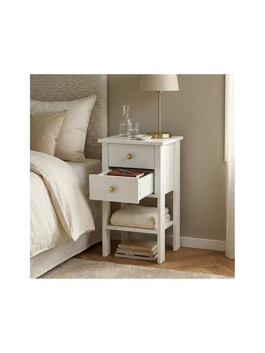 Wooden Gold Bedside Table 40x35x70cm