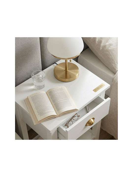 Metallic Gold Bedside Table 40x35x70cm