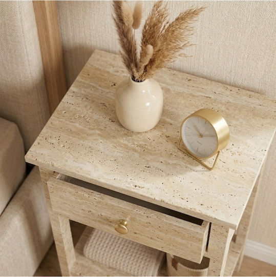 Wooden Gold Bedside Table 40x35x70cm