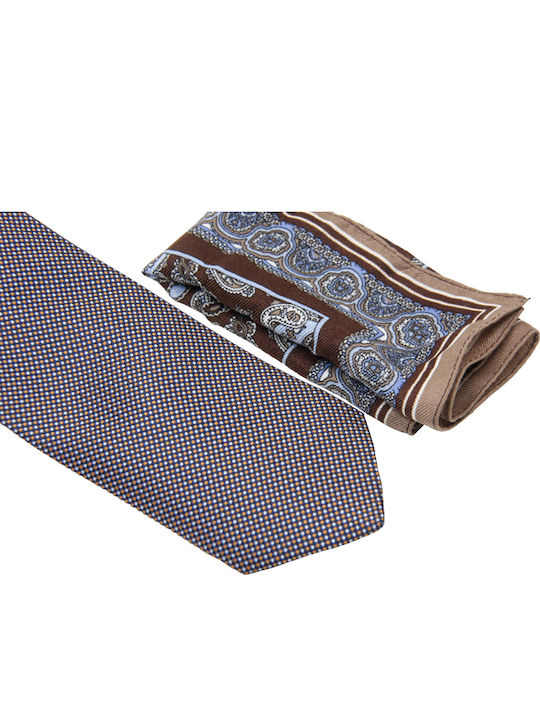 Stefansxxl Set of Men's Printed Ties in Light Blue Color