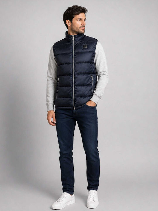 Sleeveless Puffer Jacket Waterproof Midnight Blue