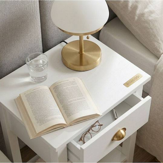 Metall Nachttisch Gold 40x35x70cm