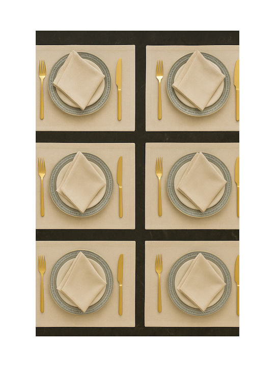 SteweHome Σουπλά Υφασμάτινο Μπεζ 45x35cm 12τμχ
