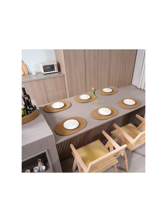 SteweHome Seturi De Masă Din Paie Gri 40x30cm 7 Bucăți