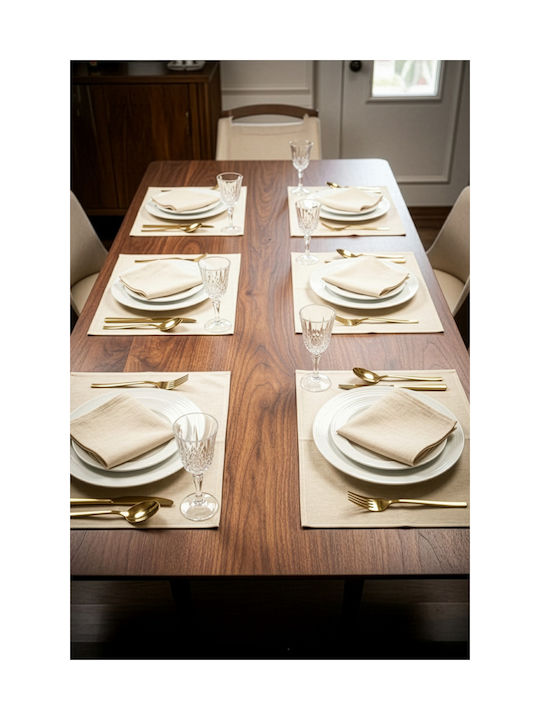 SteweHome Σουπλά Υφασμάτινο Μπεζ 45x35cm 12τμχ SteweHome Σουπλά Υφασμάτινο Μπεζ 45x35cm 12τμχ