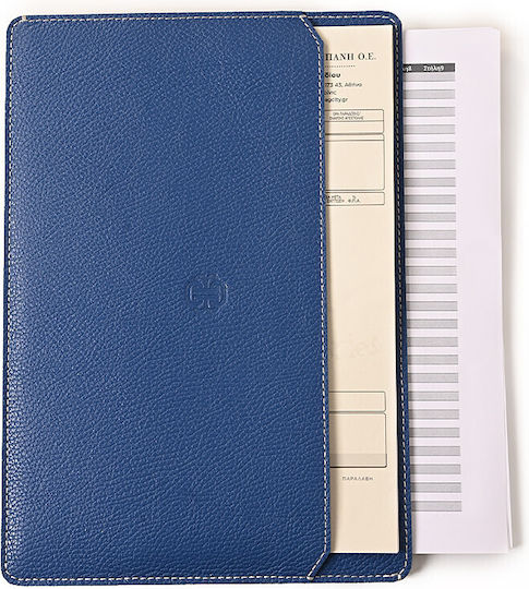 Leder Aktenmappe A4 Blau Royal Tasche 23x32 15bli02 1502-23