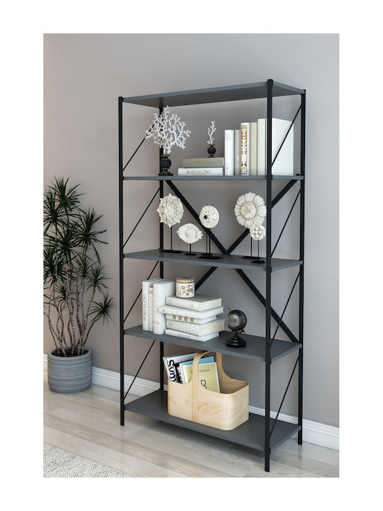 Βιβλιοθήκη Γκρι 50x24x150εκ.
