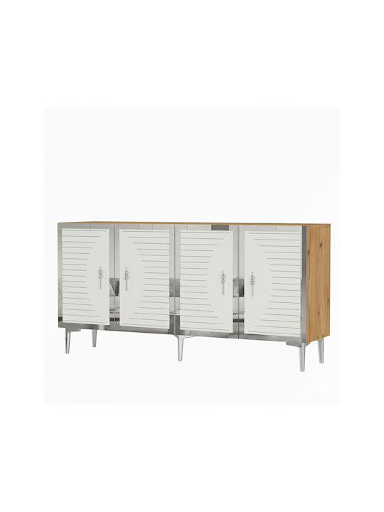 Wooden Sideboard Gold 150x32x75cm