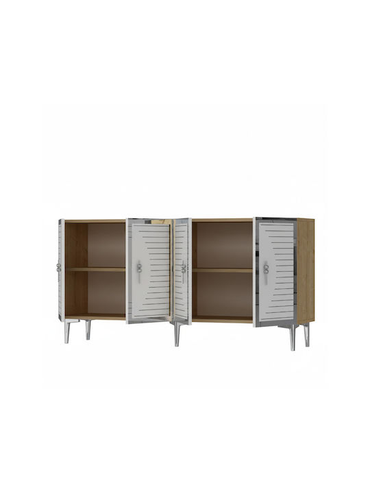 Wooden Sideboard Gold 150x32x75cm