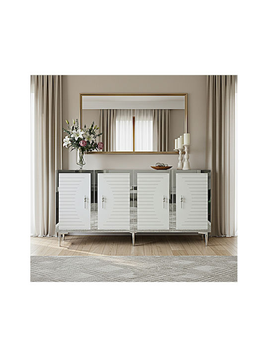 Wooden Sideboard Gold 150x32x75cm