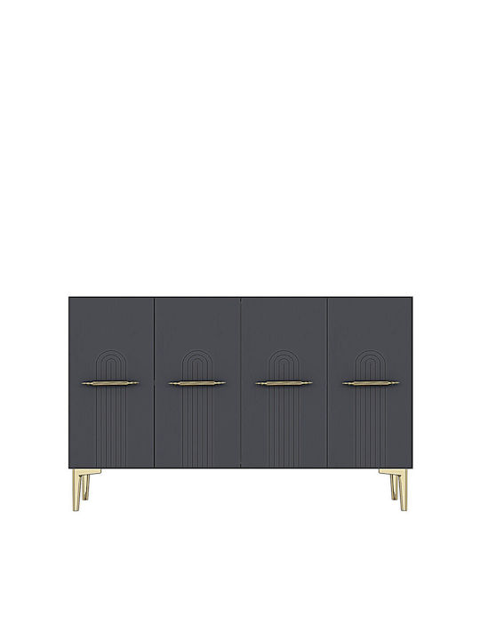 Μπουφές Ξύλινος Γκρι 120x32x75cm