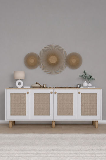 Wooden Sideboard Multicolour 180x40x75cm
